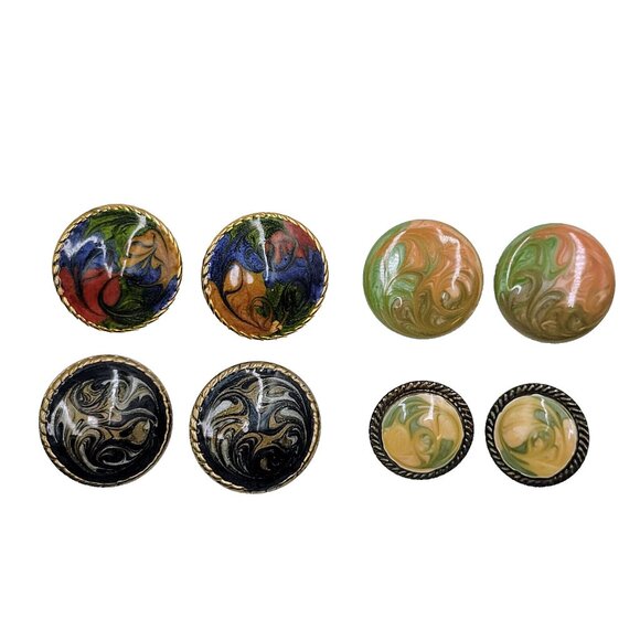 Vintage Earrings Lot 4 Pairs Costume Jewelry Pierced Ears Read - Picture 1 of 7